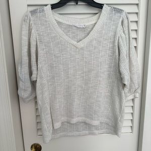 Ivory Small Puffy Sleaves Sweater